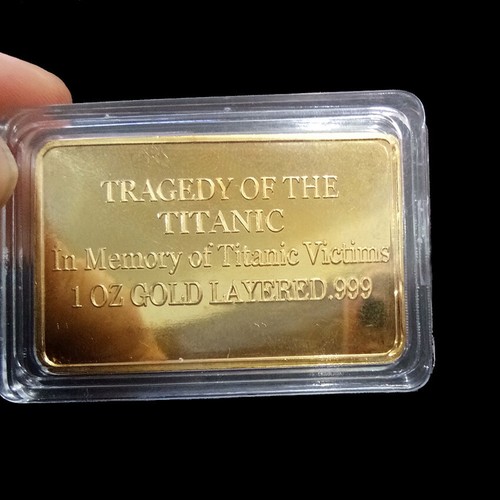 1912 Historia Grandes Eventos Barra de Oro Titanic Gifts RMS - Imagen 9 de 10
