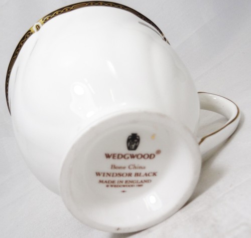 WINDSOR BLACK by Wedgwood Teacup 3" tall NEW NEVER USED made in England - Picture 5 of 5