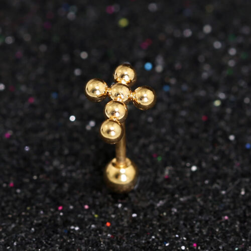 Gem Crystal Ear Cartilage Helix Ring Bar Stud Ear Cuff Climber Piercing Earring - Picture 262 of 268