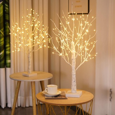 Christmas birch best sale tree with lights