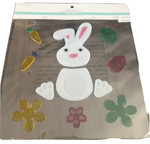 CONEJO DE PASCUA Huevos Ventana Gel Pegatinas Decoraciones ¡13 piezas! - Imagen 2 de 4