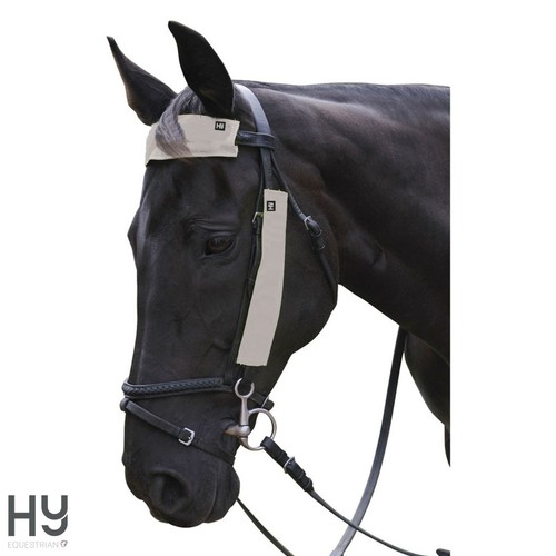 Juego de Bridas Reflectantes Flash Silva de Hy Equestrian - Brillo Blanco SEA SEGURO SER VISTO - Imagen 3 de 3