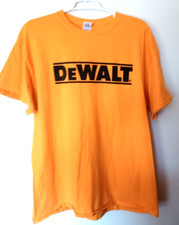 Dewalt Tools Yellow Double-Sided T-shirt Made In the USA Size XL