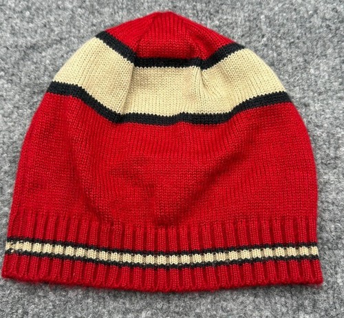 Vintage Rocawear Beanie Red Black Tan Knit Cap Y2K Streetwear Acrylic OS - Picture 2 of 7