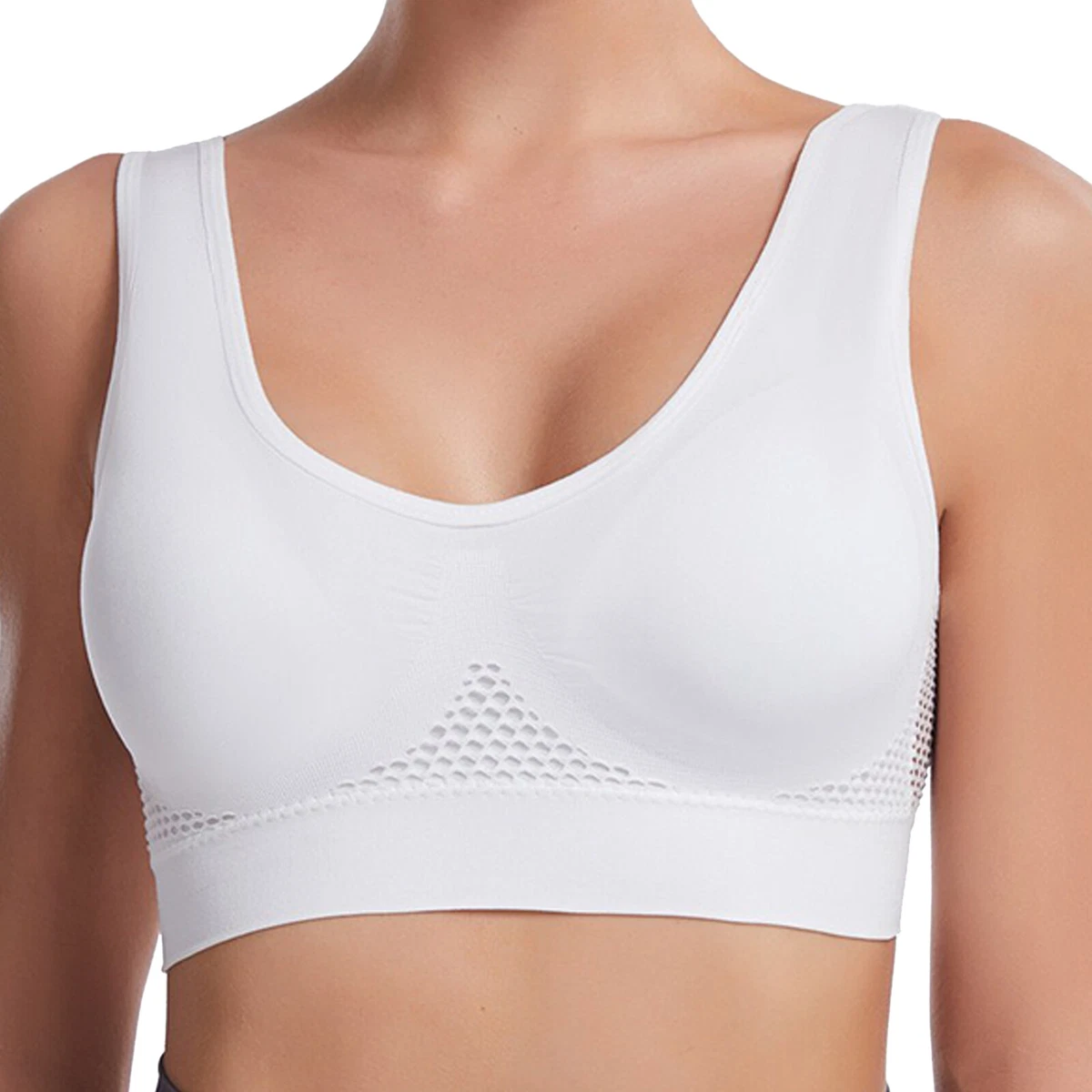 Damen Sport BH Push up Yoga Bra Tops Bustier Ärmellos Crop Top Weste  Unterhemd