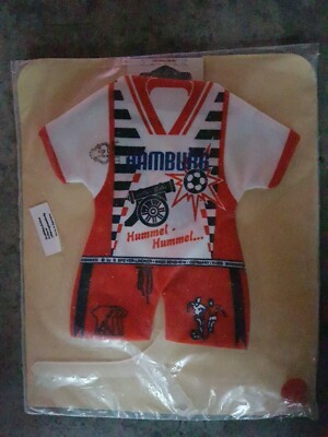 Hamburg Hummel Hummel . Mini Trikot mit Saugnapf aus den 80 ern noch eingepackt 