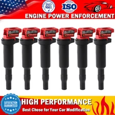 6 Pack Ignition Coils 0221504470 For BMW 12138616153 325 328 330 335 525 530 535