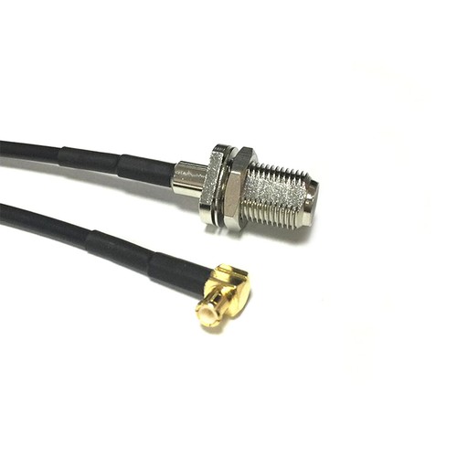 F Female Jack to MCX Male RA RF Jumper Cable RG174 Adapter 20CM 8" NEW - Picture 2 of 5