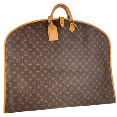 Louis Vuitton Monogram Usu Porte Avi Leather Fabric Nylon Brown Garment Bag 3218