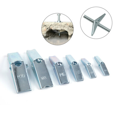 2-10pcs Metal Spring Toggle Anchor M4-M10 Plasterboard Wall Cavity Fixing B^^i