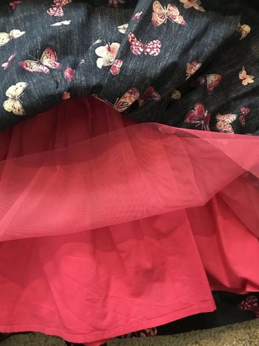 Girls M&S Navy Print Dress Age 5-6 Years - Picture 4 of 6