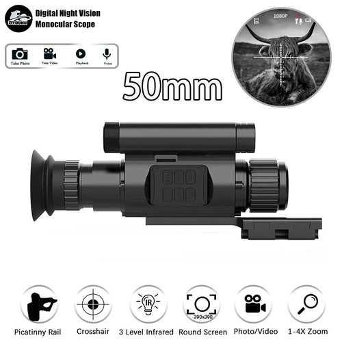 25MM~50MM Digital Night Vision Rifle Scope Optic Hunting Sight IR Camera NV075 - Picture 26 of 27