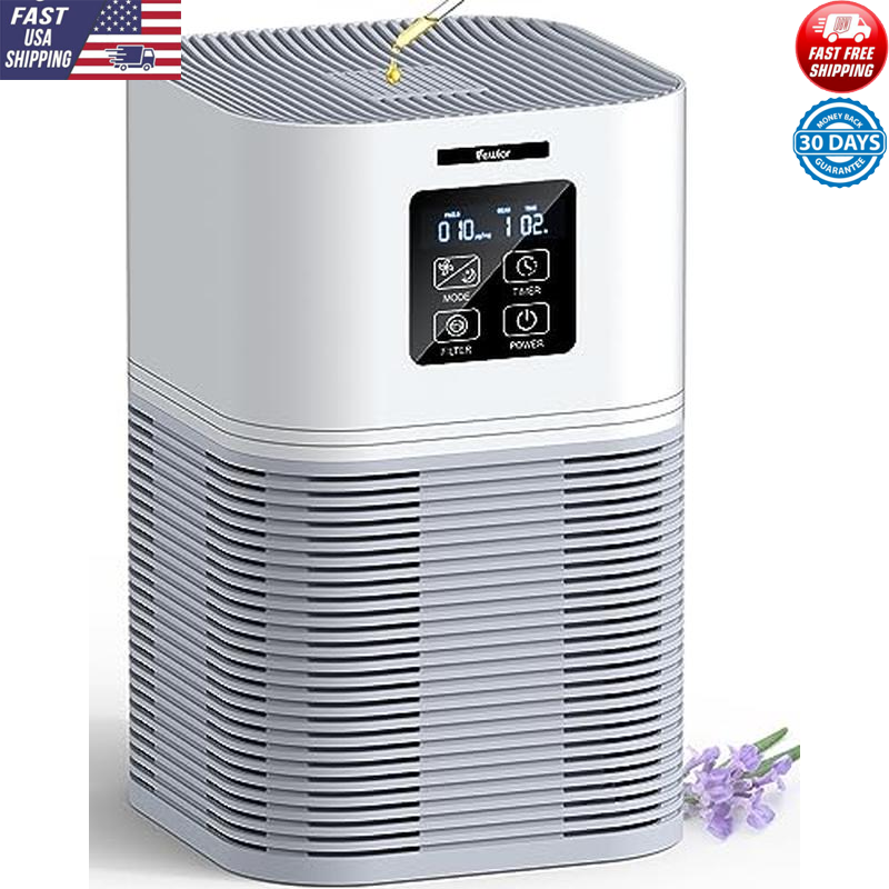HEPA Air Purifier 600sqft H13 Filter Timer Quiet Aromatherapy Essential Oil New