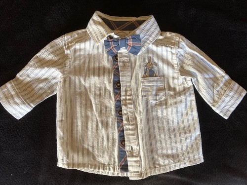 BNWT Peter Rabbit Boys Dress Size 000, 0-3 Month Shirt Button Up Long Sleeve New - Picture 3 of 6