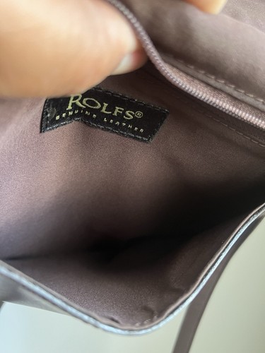 Rolfs Black Leather Hobo Crossbody Bag Purse Embroidered Beaded Bohemian Boho - Picture 5 of 12