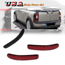 2PCS Red Rear Bumper Reflector Light Lenes For 2008-2014 Mini Cooper Clubman R55