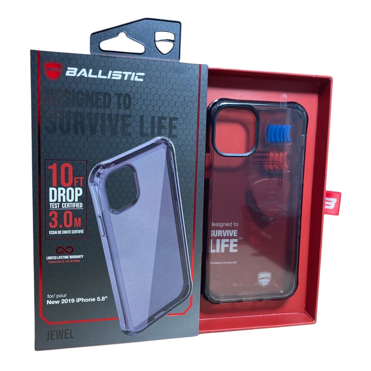 iPhone 11 Pro Case Clear Black Ballistic Jewel Fashionable Translucent Style