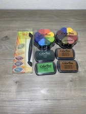 ColorBox Ink Pad Lot Of 7 Petal Point, Cat's Eye Pigment Option Brush Stamp Pads