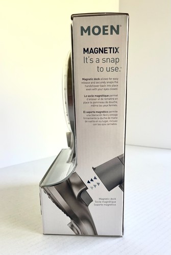 BNIB - Moen Engage Brushed Nickel 6 settings Handheld Showerhead, 26112SRN - Picture 8 of 9