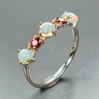 Popular fashion Natural Opal Ring 925 Sterling Silver Size 8 /R471925