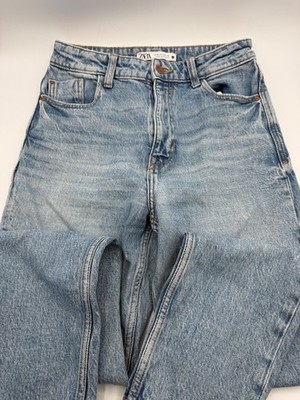 ZARA Women's Blue Denim Jeans EUR 36 US 4 MEX 26 Straight Leg Excellent Conditio