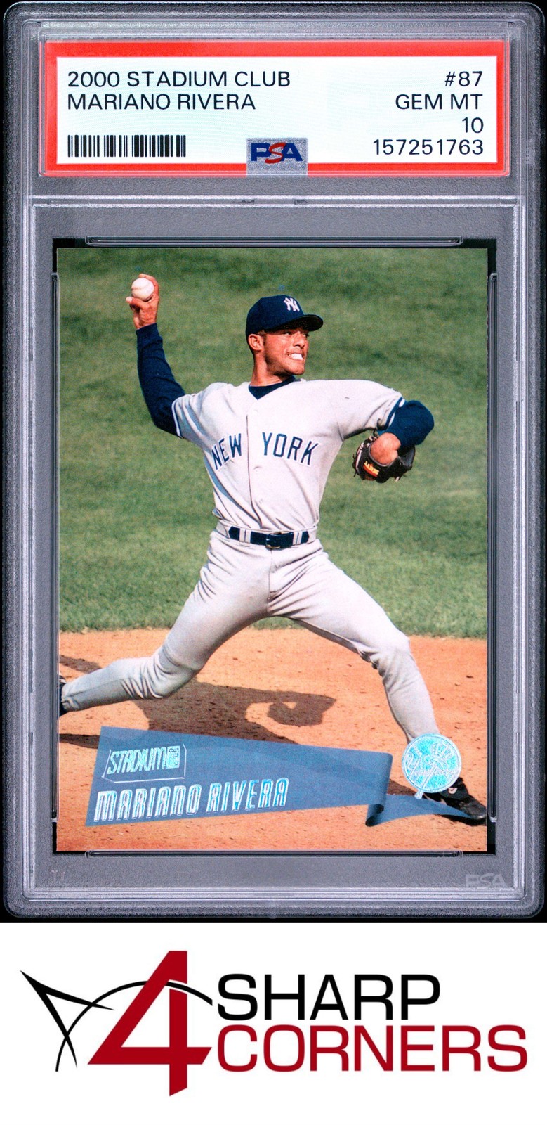 2000 STADIUM CLUB #87 MARIANO RIVERA YANKEES HOF PSA 10