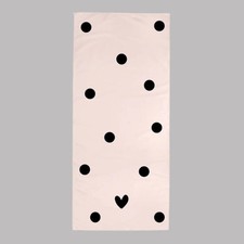 Hearts and Dots  100% Microfiber Beach Towel