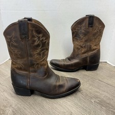 Ariat Heritage Western Distressed Brown Leather Boots 10001825 Youth Size 3.5
