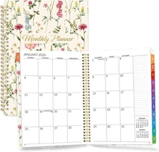 SUNEE 2026-2027 Planner - 24 Months (Jan 2026 - Dec 2027) - Wildflowers 