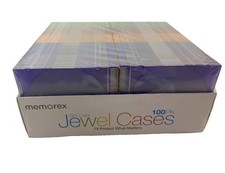 Memorex 100 Pack Slim Color CD Jewel Cases New Sealed