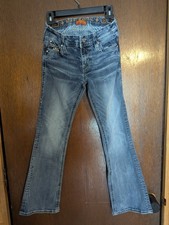 Rock Revival Women's Size 28 Aleah Boot Cut Blue Jeans