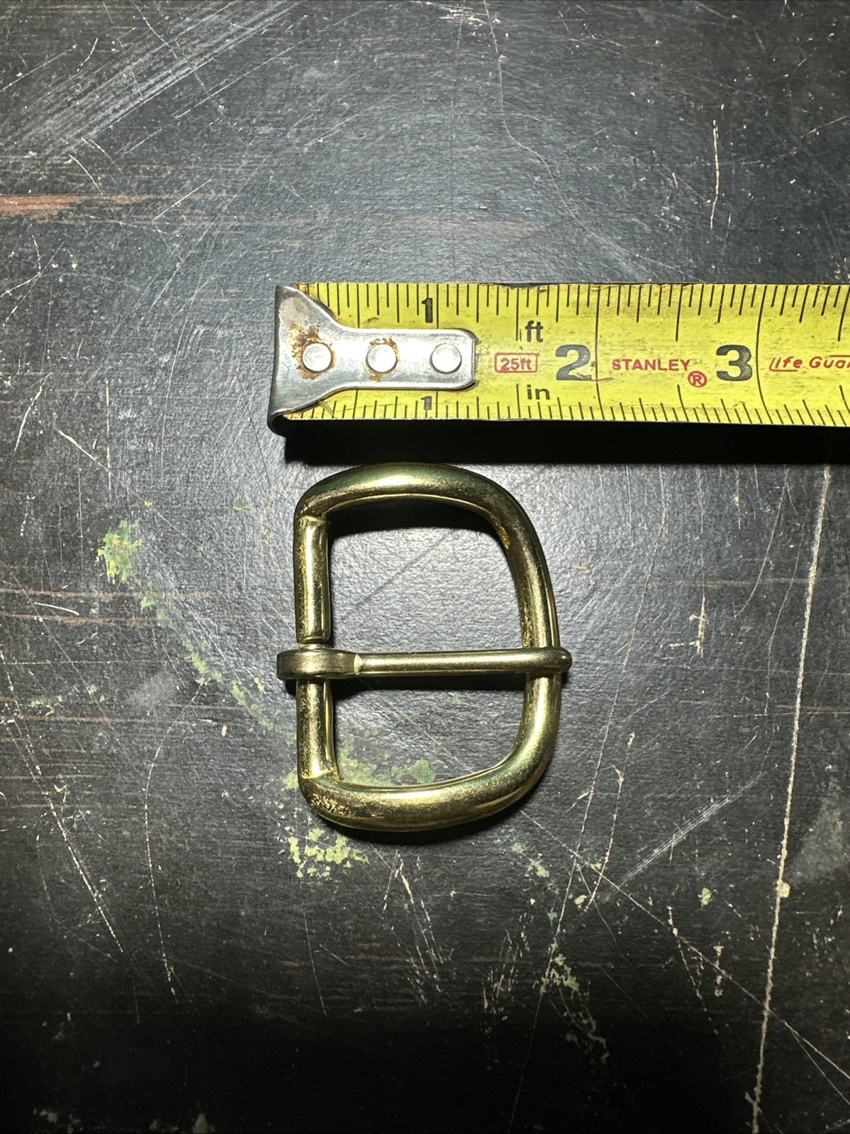 Vintage Solid Brass Mens Roller Belt Buckle