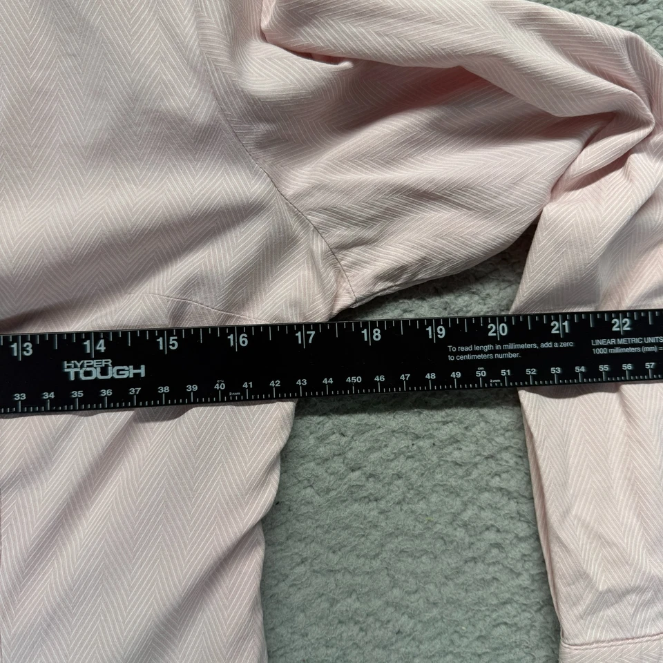 Atención Rosa Mujer Talla M Chevron Elastizado Preppy Formal Manga Larga Abotonada Foto 4 de 4