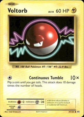 VOLTORB 39/108 EVOLUTIONS COMMON POKEMON KEIJI KINEBUCHI