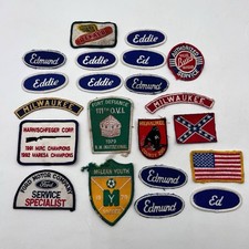collection of vintage embroidered patches