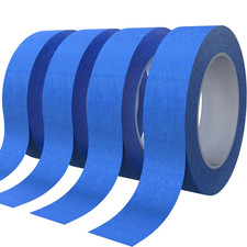 1 Inch x 55 Yards x 4 Rolls 220 Total Yards Premium Blue Painters Tape - Upgra