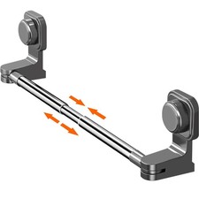 Extendable Suction Cup Towel Bar 12-24inch Removable Towels Holder for Shower...