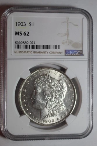 1903 Morgan Silver Dollar MS62 NGC #27