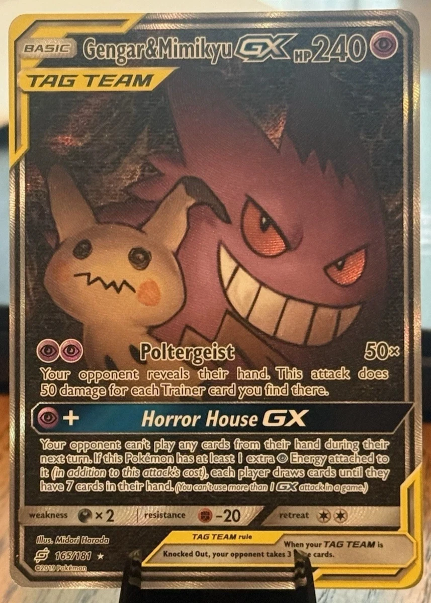 Las mejores ofertas en Gengar & Mimikyu GX 165/181 Sm-Team Up | eBay