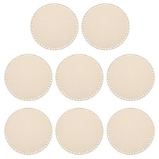 10" Dia Crochet Basket Bottom, 8Pcs Round Blank Crochet Base, Woody
