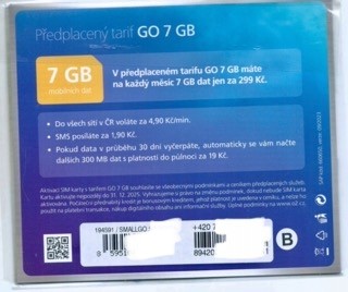 O2 Czeska Karta SIM BEZ REJESTRACJI 50 Kč 7 GB UE - Zdjęcie 4 z 5