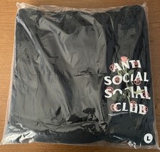 Anti Social Social Club x SADBOYZ Pink Rose Black Hoodie Size Large L NEW