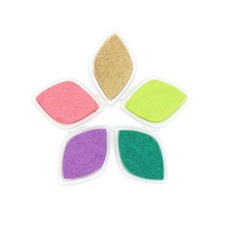 Reusable Color Inkpad for Kids Durable Plastic Case Multicolor Stamp Pad