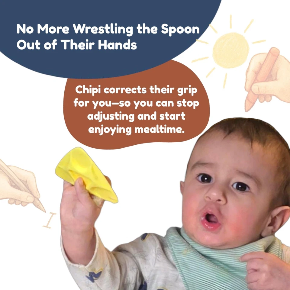 Baby Spoon – Developmental Pincer Grasp Self Feeding Spoon System for Babies 6+ - Image 3 of 4