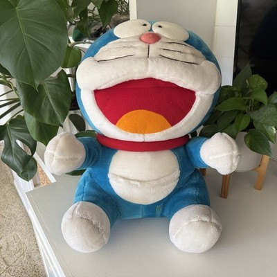 D1705A The Doraemon  Original Bandai 1979 Plush 24'' Stuffed Toy Doll Japan 70's