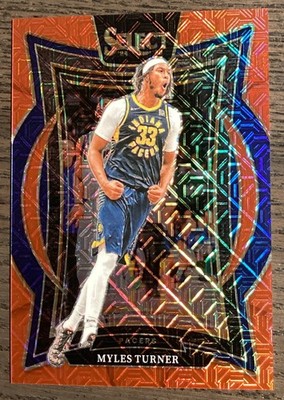 2024-25 Panini Select Myles Turner #4 Concourse Red Mojo /20 Indiana Pacers! 
