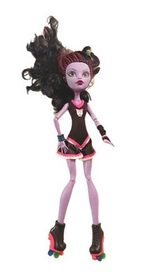 Monster High Jane Boo Little Doll Roller Skates