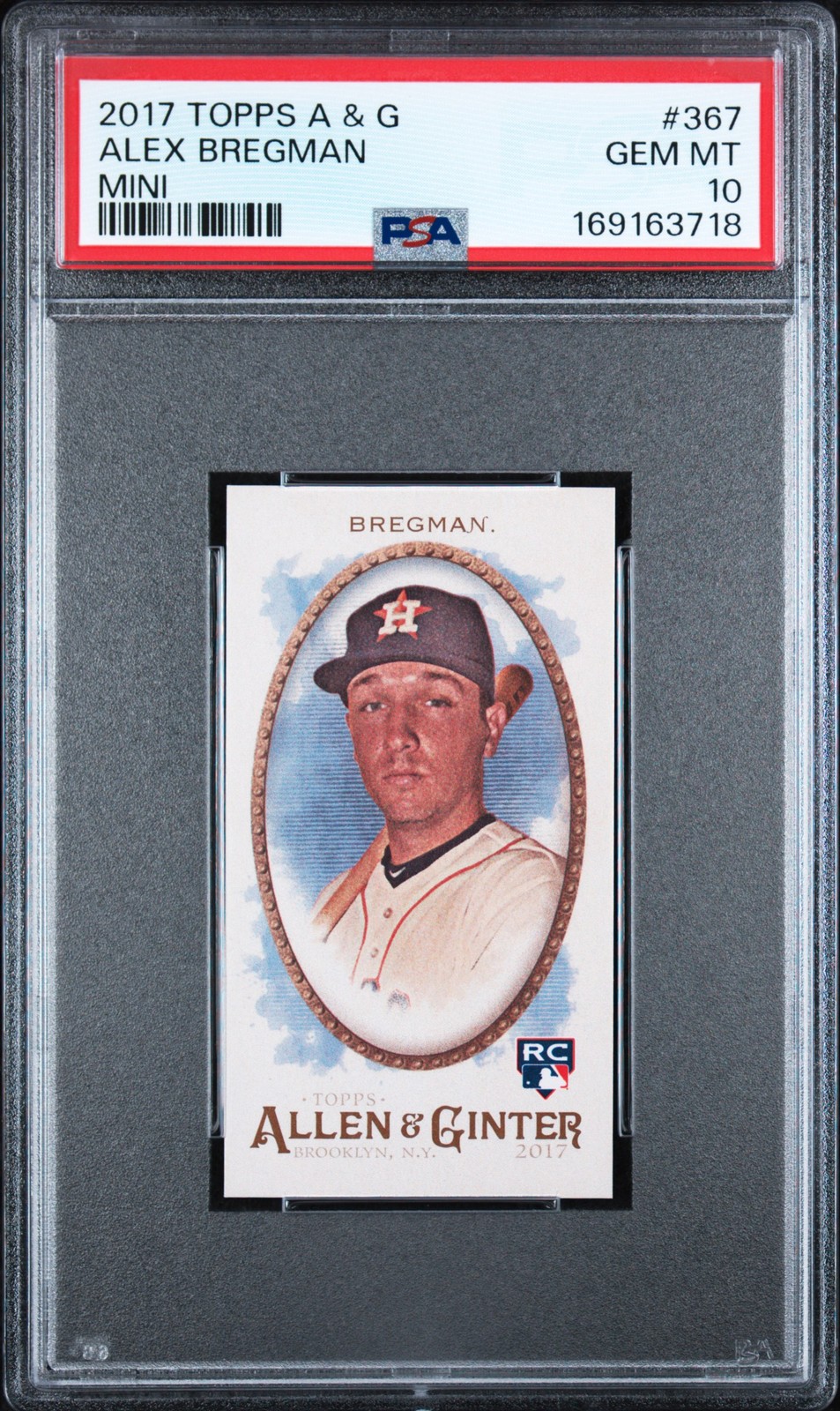 2017 TOPPS ALLEN & GINTER MINI #367 ALEX BREGMAN PSA 10