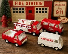VTG Tonka Mini Toys Emergency Vehicle Lot Fir...