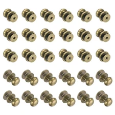 36 Pcs M3*5 Mini Round Knobs, 9mm Small Drawer Pulls, Bronze